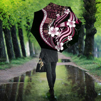 Samoa Siapo Tribal Pattern Umbrella Violet Polynesian Plumeria Tapa Motif LT9 - Polynesian Pride