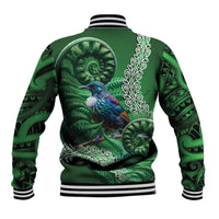 Tui Bird Koru Silver Fern Aotearoa Baseball Jacket LT9 - Polynesian Pride