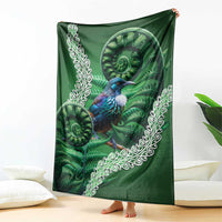 Tui Bird Koru Silver Fern Aotearoa Blanket LT9 - Polynesian Pride