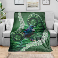 Tui Bird Koru Silver Fern Aotearoa Blanket LT9 - Polynesian Pride
