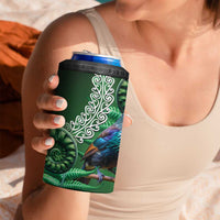Tui Bird Koru Silver Fern Aotearoa 4 in 1 Can Cooler Tumbler LT9 - Polynesian Pride