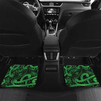 Tui Bird Koru Silver Fern Aotearoa Car Mats LT9 Set 2pcs - Back Green - Polynesian Pride