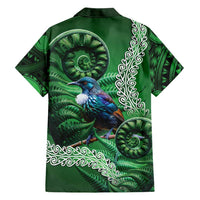 Tui Bird Koru Silver Fern Aotearoa Family Matching Off Shoulder Maxi Dress and Hawaiian Shirt