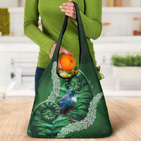 Tui Bird Koru Silver Fern Aotearoa Grocery Bag LT9 - Polynesian Pride