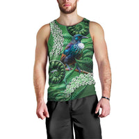 Tui Bird Koru Silver Fern Aotearoa Men Tank Top LT9 - Polynesian Pride