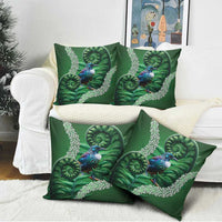 Tui Bird Koru Silver Fern Aotearoa Pillow Cover LT9 - Polynesian Pride