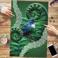 Tui Bird Koru Silver Fern Aotearoa Puzzle LT9 Green - Polynesian Pride