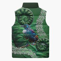 Tui Bird Koru Silver Fern Aotearoa Sleeveless Puffer Jacket LT9 - Polynesian Pride
