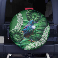 Tui Bird Koru Silver Fern Aotearoa Spare Tire Cover LT9 No hole Green - Polynesian Pride