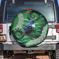 Tui Bird Koru Silver Fern Aotearoa Spare Tire Cover LT9 Green - Polynesian Pride