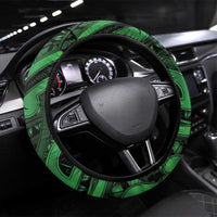Tui Bird Koru Silver Fern Aotearoa Steering Wheel Cover LT9 Universal Fit Green - Polynesian Pride