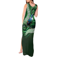 Tui Bird Koru Silver Fern Aotearoa Tank Maxi Dress LT9 - Polynesian Pride