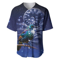 Tui Bird Matariki Galaxy Baseball Jersey Koru Silver Fern Aotearoa LT9 Galaxy - Polynesian Pride