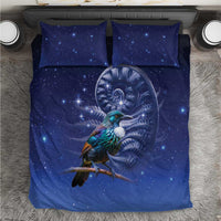 Tui Bird Matariki Galaxy Bedding Set Koru Silver Fern Aotearoa LT9 Galaxy - Polynesian Pride