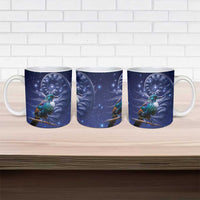Tui Bird Matariki Galaxy Ceramic Mug Koru Silver Fern Aotearoa LT9 - Polynesian Pride