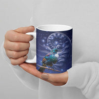 Tui Bird Matariki Galaxy Ceramic Mug Koru Silver Fern Aotearoa LT9 - Polynesian Pride