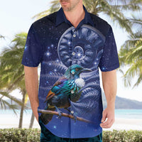 Tui Bird Matariki Galaxy Hawaiian Shirt Koru Silver Fern Aotearoa LT9 - Polynesian Pride