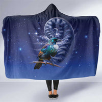 Tui Bird Matariki Galaxy Hooded Blanket Koru Silver Fern Aotearoa LT9 One Size Galaxy - Polynesian Pride