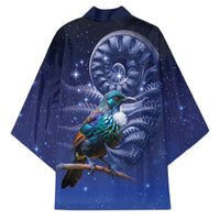 Tui Bird Matariki Galaxy Kimono Koru Silver Fern Aotearoa LT9 - Polynesian Pride