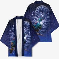 Tui Bird Matariki Galaxy Kimono Koru Silver Fern Aotearoa LT9 - Polynesian Pride