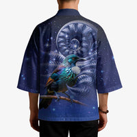 Tui Bird Matariki Galaxy Kimono Koru Silver Fern Aotearoa LT9 - Polynesian Pride