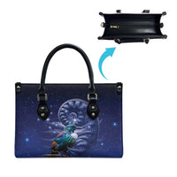 Tui Bird Matariki Galaxy Leather Bag Koru Silver Fern Aotearoa LT9 - Polynesian Pride