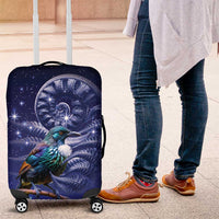 Tui Bird Matariki Galaxy Luggage Cover Koru Silver Fern Aotearoa LT9 Galaxy - Polynesian Pride