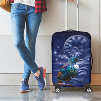 Tui Bird Matariki Galaxy Luggage Cover Koru Silver Fern Aotearoa LT9 - Polynesian Pride