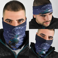 Tui Bird Matariki Galaxy Neck Gaiter Koru Silver Fern Aotearoa LT9 - Polynesian Pride