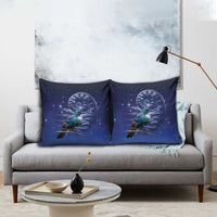 Tui Bird Matariki Galaxy Pillow Cover Koru Silver Fern Aotearoa LT9 - Polynesian Pride