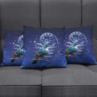 Tui Bird Matariki Galaxy Pillow Cover Koru Silver Fern Aotearoa LT9 - Polynesian Pride