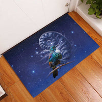 Tui Bird Matariki Galaxy Rubber Doormat Koru Silver Fern Aotearoa LT9 - Polynesian Pride