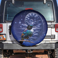 Tui Bird Matariki Galaxy Spare Tire Cover Koru Silver Fern Aotearoa LT9 Galaxy - Polynesian Pride