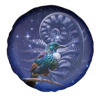 Tui Bird Matariki Galaxy Spare Tire Cover Koru Silver Fern Aotearoa LT9 - Polynesian Pride