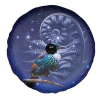 Tui Bird Matariki Galaxy Spare Tire Cover Koru Silver Fern Aotearoa LT9 - Polynesian Pride