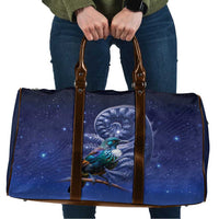 Tui Bird Matariki Galaxy Travel Bag Koru Silver Fern Aotearoa