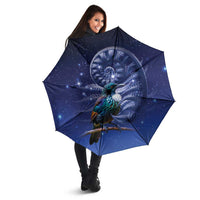 Tui Bird Matariki Galaxy Umbrella Koru Silver Fern Aotearoa LT9 - Polynesian Pride
