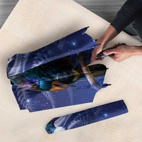 Tui Bird Matariki Galaxy Umbrella Koru Silver Fern Aotearoa LT9 - Polynesian Pride