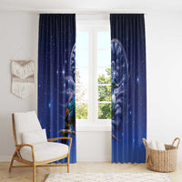 Tui Bird Matariki Galaxy Window Curtain Koru Silver Fern Aotearoa LT9 - Polynesian Pride