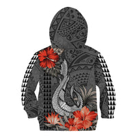 Hawaii Fish Hook Kid Hoodie Polynesian Vintage Vibes LT9 - Polynesian Pride
