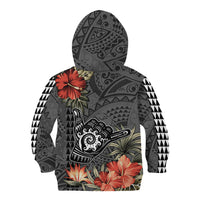 Hawaii Shaka Surf Hand Sign Kid Hoodie Polynesian Vintage Vibes LT9 - Polynesian Pride