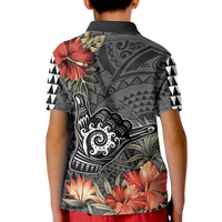 Hawaii Shaka Surf Hand Sign Kid Polo Shirt Polynesian Vintage Vibes LT9 - Polynesian Pride