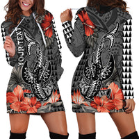 Personalised Hawaii Hammerhead Shark Hoodie Dress Polynesian Vintage Vibes LT9 - Polynesian Pride