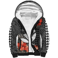 Personalised Hawaii Kanaka Maoli Sherpa Hoodie Polynesian Vintage Vibes LT9 Unisex Black - Polynesian Pride