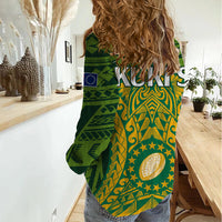Cook Islands Rugby Women Casual Shirt Kukis Athletic Style LT9 - Polynesian Pride