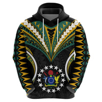Polynesian Pride Cook Islands Hoodie Tribal Wave Style LT9 - Polynesian Pride