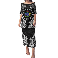 Cook Islands Ra o te Ui Ariki Est 1967 Puletasi LT9 Long Dress Black - Polynesian Pride