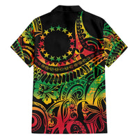 Cook Islands 15 Stars Hawaiian Shirt Kuki Airani Polynesian Tribal Wave Tattoo LT9 - Polynesian Pride