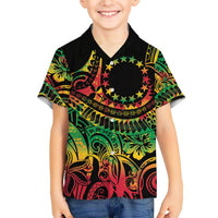 Cook Islands 15 Stars Hawaiian Shirt Kuki Airani Polynesian Tribal Wave Tattoo LT9 - Polynesian Pride