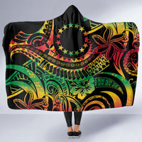 Cook Islands 15 Stars Hooded Blanket Kuki Airani Polynesian Tribal Wave Tattoo LT9 - Polynesian Pride